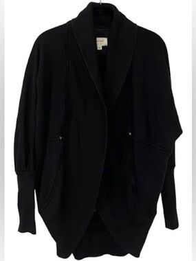 Wilfred Diderot Black Cocoon Open Cardigan